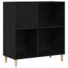 vidaXL Record Cabinet Black Oak 84.5 x 38 x 89 cm Engineered Wood