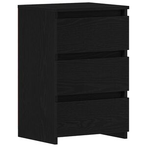 vidaXL Bedside Cabinet Black Oak 40 x 35 x 62.5 cm Engineered Wood