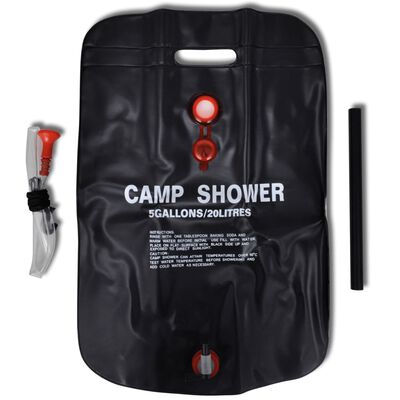 Camp Shower Solar Shower Outdoor Bath 20 L 2 pcs