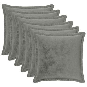 vidaXL Throw Pillow 6 pcs HOUTEN Dark Grey 45 x 45 cm Flannel