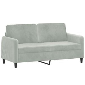 vidaXL 2-Seater Sofa Light Grey 140 cm Velvet