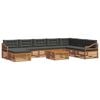 vidaXL Outdoor Sofa Set 9 pcs Natural and Anthracite Solid Acacia Wood