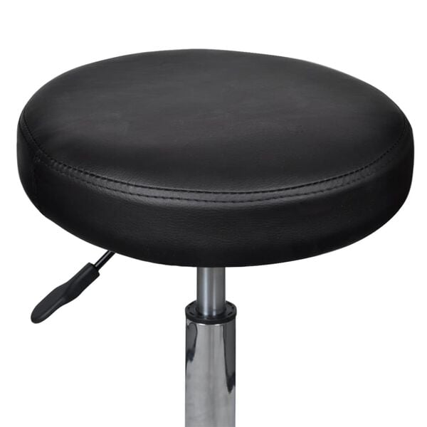 vidaXL Office Stools 2 pcs Black 35.5x84 cm Faux Leather