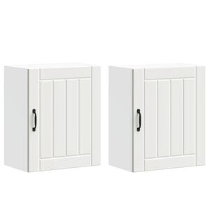 vidaXL Kitchen Wall Cabinets 2 pcs "Lucca" White Engineered Wood