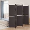 vidaXL 5-Panel Room Divider Brown 250x180 cm Fabric
