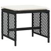 vidaXL 13 Piece Garden Dining Set with Cushions Black Poly Rattan