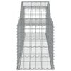 vidaXL Arched Gabion Basket 300x50x60/80 cm Galvanised Iron