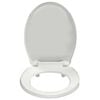 vidaXL Soft-close Toilet Seat White Oval