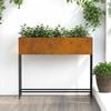 vidaXL Raised Garden Planter Rusty 100 x 26 x 82 cm Weather Steel
