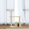 vidaXL Cat Tree with Sisal Scratching Posts Cream 70 cm
