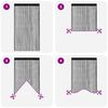 vidaXL String Curtains 2 pcs 100x250 cm Black