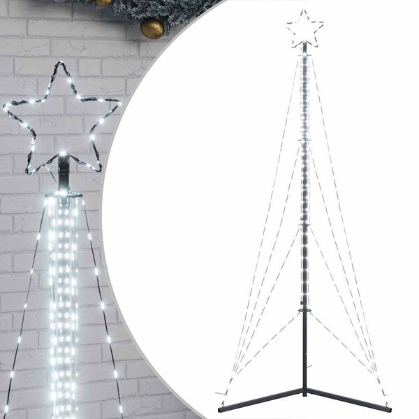 vidaXL LED Christmas Tree 483 LEDs Cold White 240 cm
