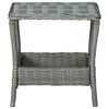 vidaXL 3 Piece Garden Lounge Set with Cushions Poly Rattan Light Grey
