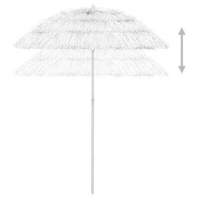 vidaXL Hawaii Beach Umbrella White 180 cm