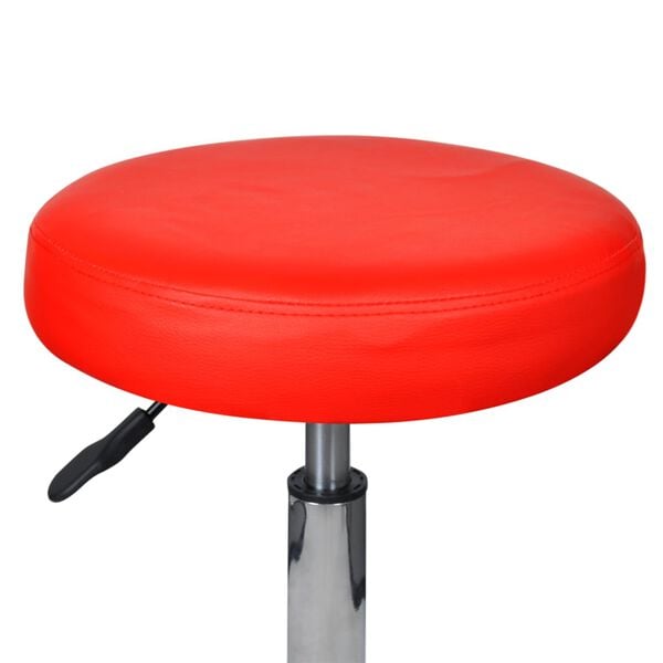 vidaXL Office Stools 2 pcs Red 35.5x84 cm Faux Leather