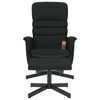 vidaXL Massage Recliner Chair with Footstool Black Faux Leather
