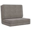 vidaXL Folding Floor Chair Light Grey Fabric