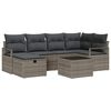 vidaXL Garden Sofa Set 7 pcs Grey Poly Rattan