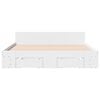 vidaXL Bed Frame with Drawers without Mattress White 150x200 cm King Size
