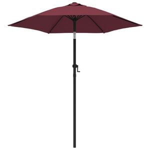 vidaXL Garden Parasol | Burgundy and dark grey | 100% polyester, aluminium
