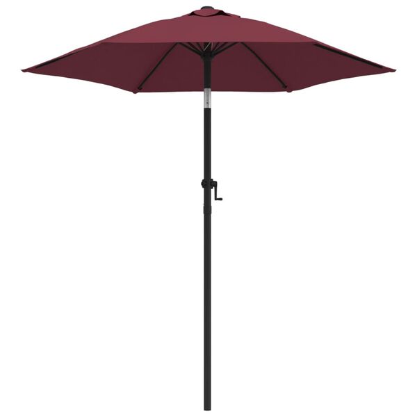 vidaXL Garden Parasol Burgundy 200x224 cm Aluminium