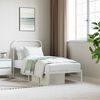 vidaXL Metal Bed Frame without Mattress with Headboard White 90x190cm