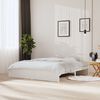 vidaXL Bed Frame without Mattress White Solid Wood 180x200 cm Super King