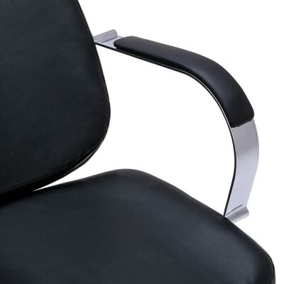 vidaXL Shampoo Chair with Washbasin Black 137x59x82 cm Faux Leather