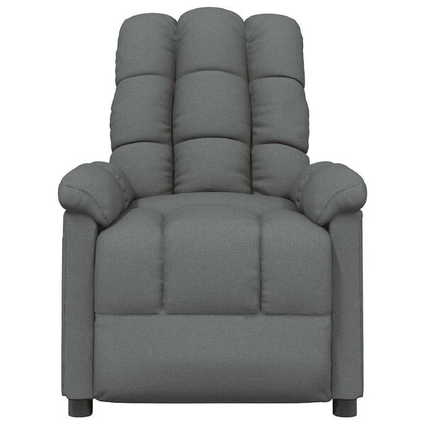 vidaXL Recliner Chair Dark Grey Fabric