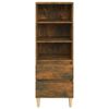 vidaXL Highboard Smoked Oak 40x36x110 cm Engineered Wood
