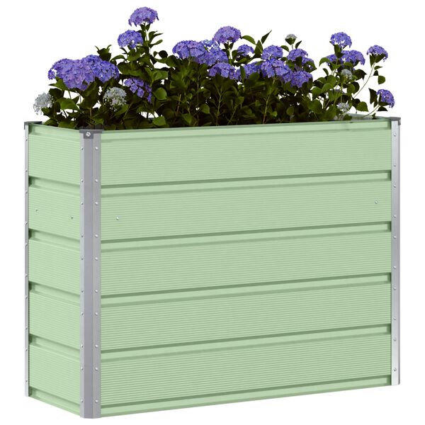 vidaXL Planter Green 100 x 40 x 75 cm Steel