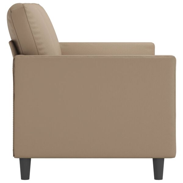 vidaXL 2-Seater Sofa Cappuccino 140 cm Faux Leather