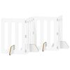 vidaXL Folding Pet Fence 4 pcs White 201 x 38 x 70 cm Engineered Wood