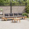 vidaXL Garden Sofa Set 5 pcs Brown and Grey