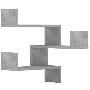 vidaXL Wall Corner Shelves 2 pcs Concrete Grey 40x40x50 cm Engineered Wood