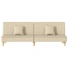 vidaXL Sofa Bed Cream Fabric
