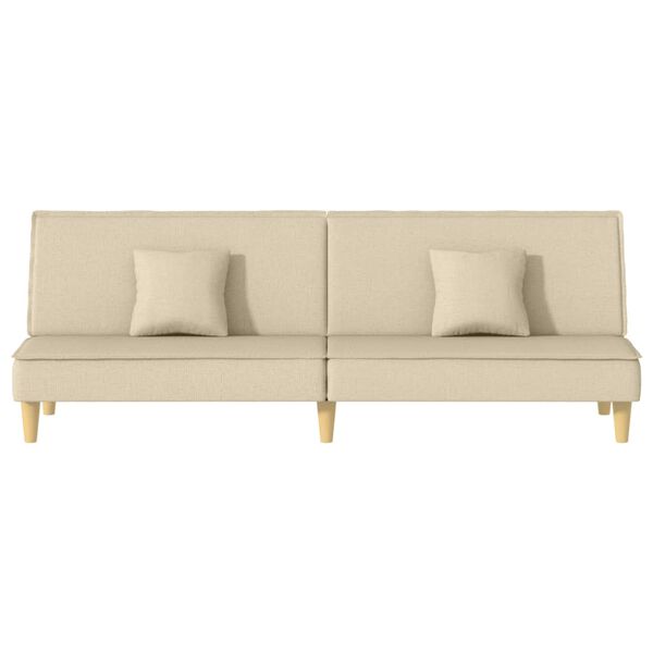 vidaXL Sofa Bed Cream Fabric