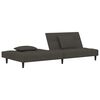 vidaXL 2-Seater Sofa Bed with Two Pillows Dark Grey Velvet