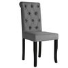 vidaXL Dining Chairs 2 pcs Dark Grey Fabric