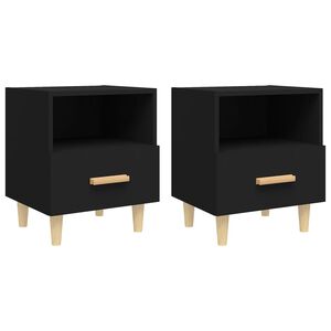vidaXL Bedside Cabinet | Set of 2 | Black