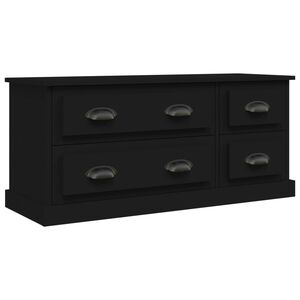 vidaXL TV Cabinet Black 100x35.5x45 cm Engineered Wood