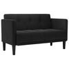 vidaXL Loveseat Sofa Black 111 cm Velvet