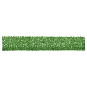 vidaXL Balcony Screen with Green Leaves 600x100 cm