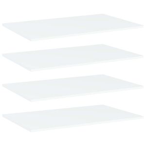 vidaXL Bookshelf Boards 4 pcs White 80x50x1,5 cm Engineered Wood