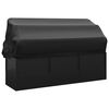 vidaXL Outdoor Lounge Bed with Roof and Cushions Black Poly Rattan