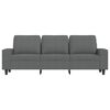 vidaXL 3-Seater Sofa with Footstool Dark Grey 180 cm Fabric