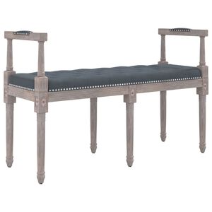 vidaXL Bench Dark Grey 110x40x70 cm Velvet