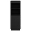 vidaXL Highboard Black 37x34x110 cm Solid Wood Pine