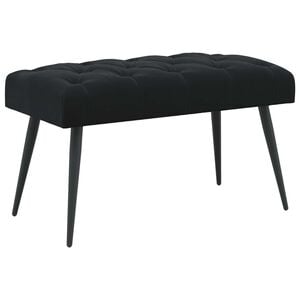 vidaXL Bench with Button Tufted Black 80 x 40 x 46 cm Velvet