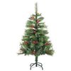 vidaXL Artificial Hinged Christmas Tree 150 LEDs & Ball Set 150 cm
